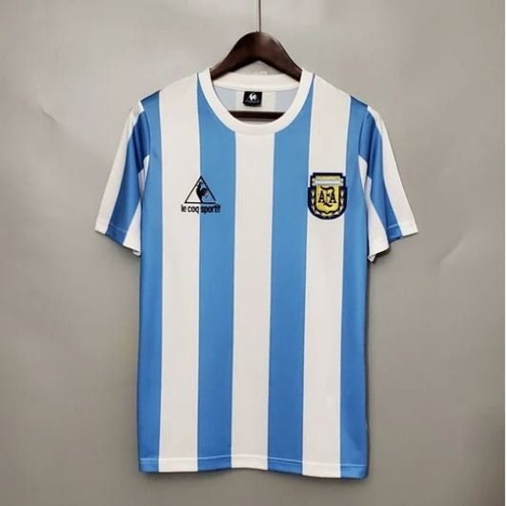 Size S M L XL ARGENTINA 1986 AWAY WORLD CUP Retro shirt 