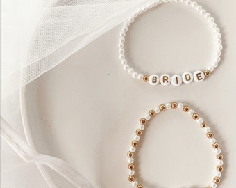 BRIDE | Bridesmaid | Maid of Honor | Flower girl | bracelet | gift | wedding | Handmade bracelet