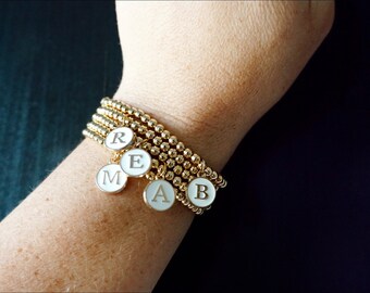 Letter Charm Bracelet | Custom bracelet | Personalized Bracelet | 18k gold plated | personalized gift | custom gift