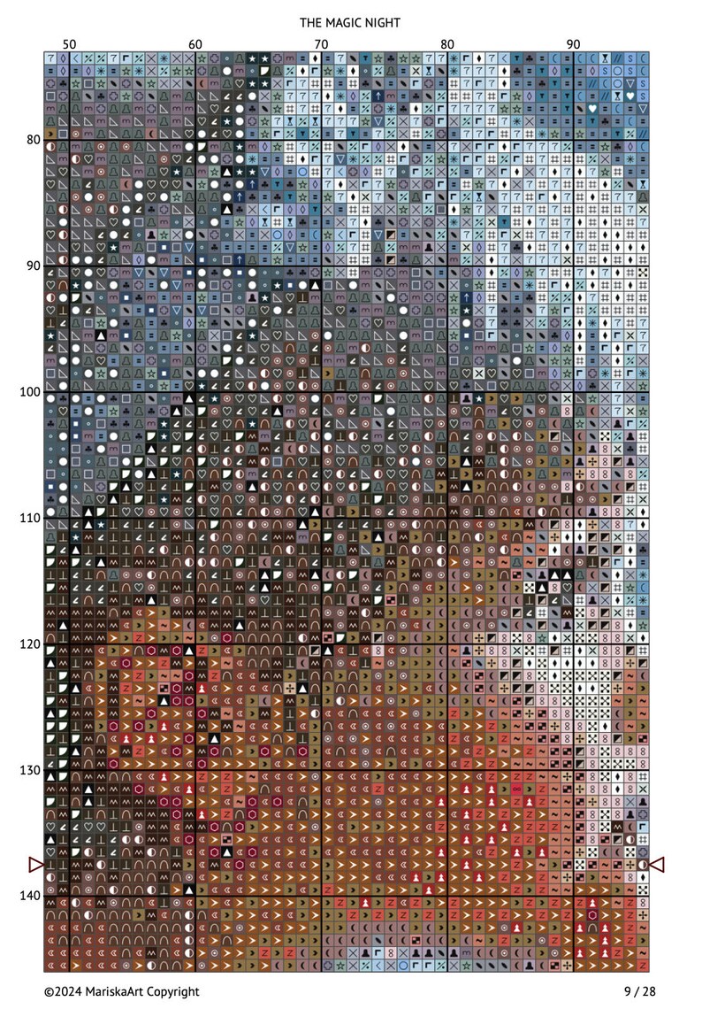 Magic Night Cross Stitch Pattern: Christmas Full Coverage PDF (pattern ...
