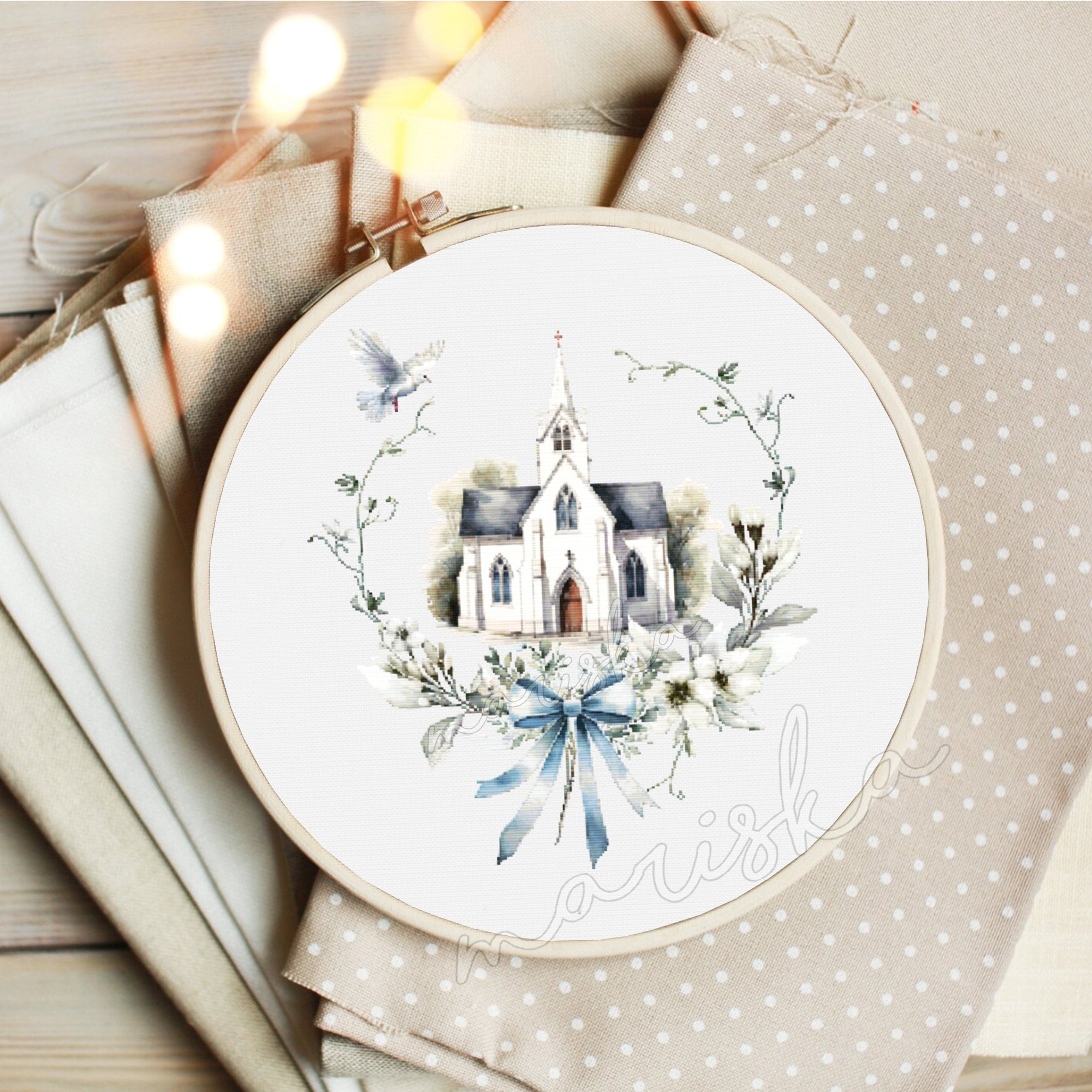 First Holy Communion Church Cross Stitch PDF Pattern 1st Communion ...