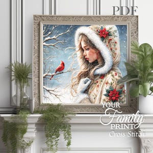 Kreuzstich Anleitung Sing to Me Sing to Me Roter Kardinal Vogel PDF Stichmuster PDF Weihnachten Sofortiger Download Kreuzstich PDF Kardinal Kreuzstich