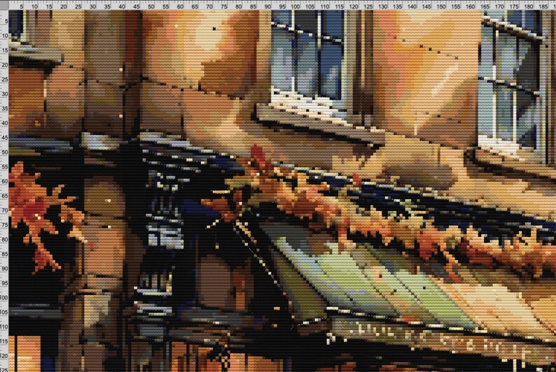 Bookshop Cross Stitch Pattern: Cobalt Street, Full Coverage (PDF ...