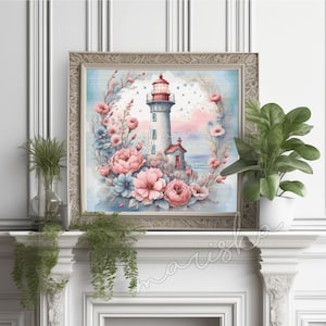 Cross Stitch Pattern LightHouse PDF  Christmas Full Coverage Beach side Stitch Pattern PDF  Instant Download  Cross Stitch  PDF Cross Stitch