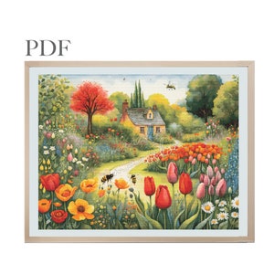 Cottage Garden Cross Stitch Pattern: My Dream Place (PDF)