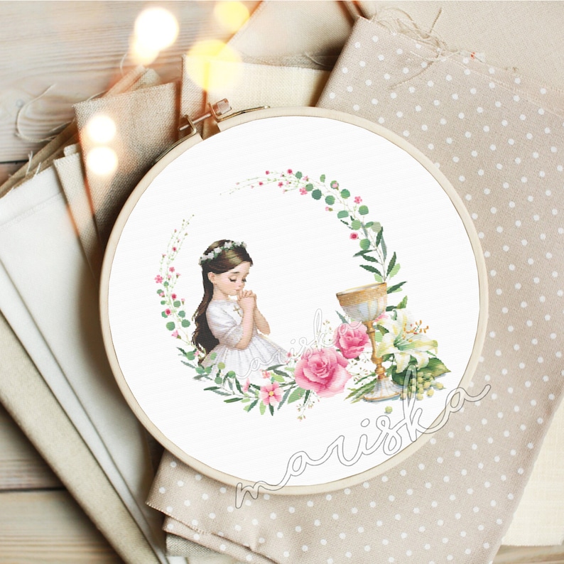 First Holy Communion, Cross Stitch Pattern, Modern Cross Stitch Pattern ...