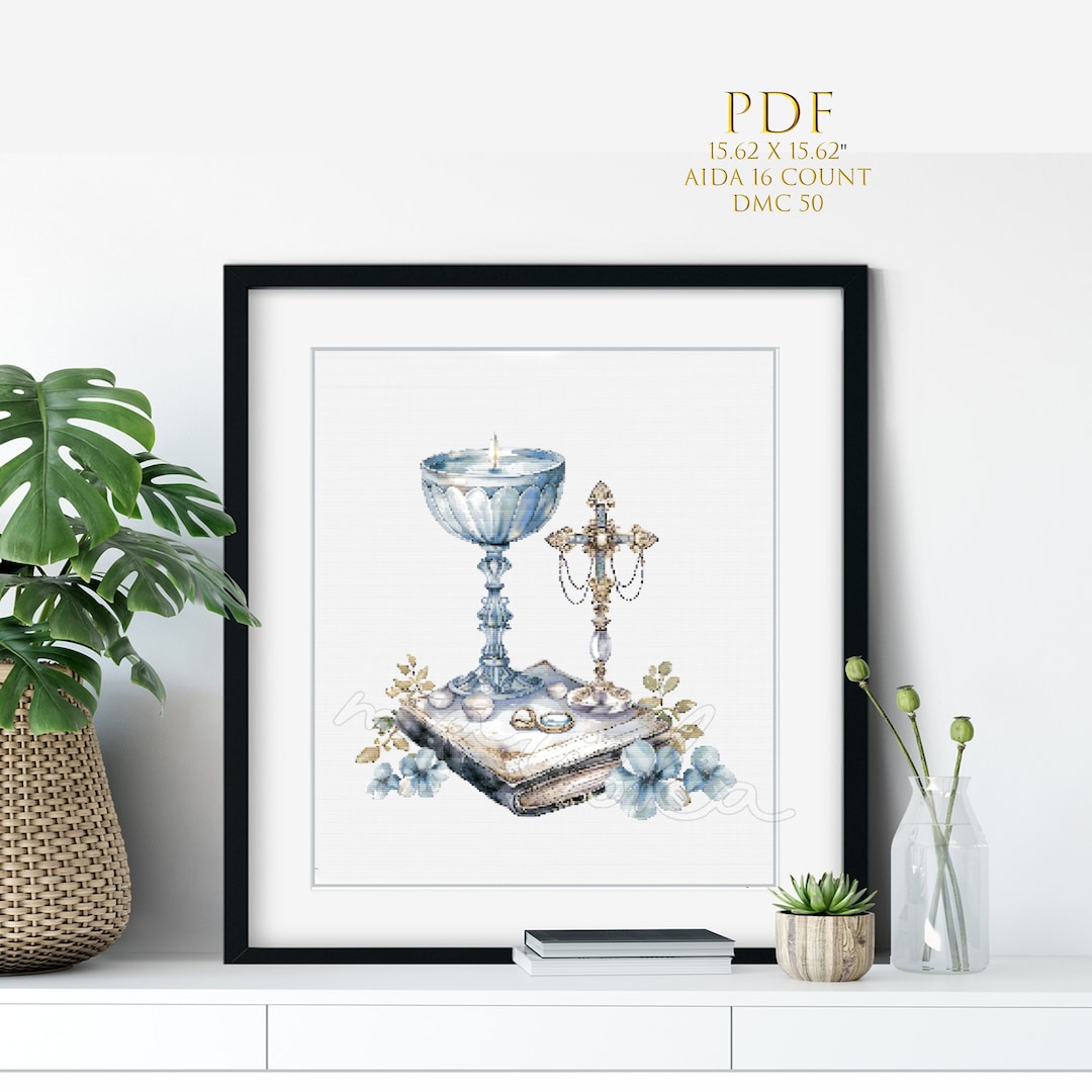First Holy Communion Chalice Cross Stitch PDF Pattern 1st Communion ...