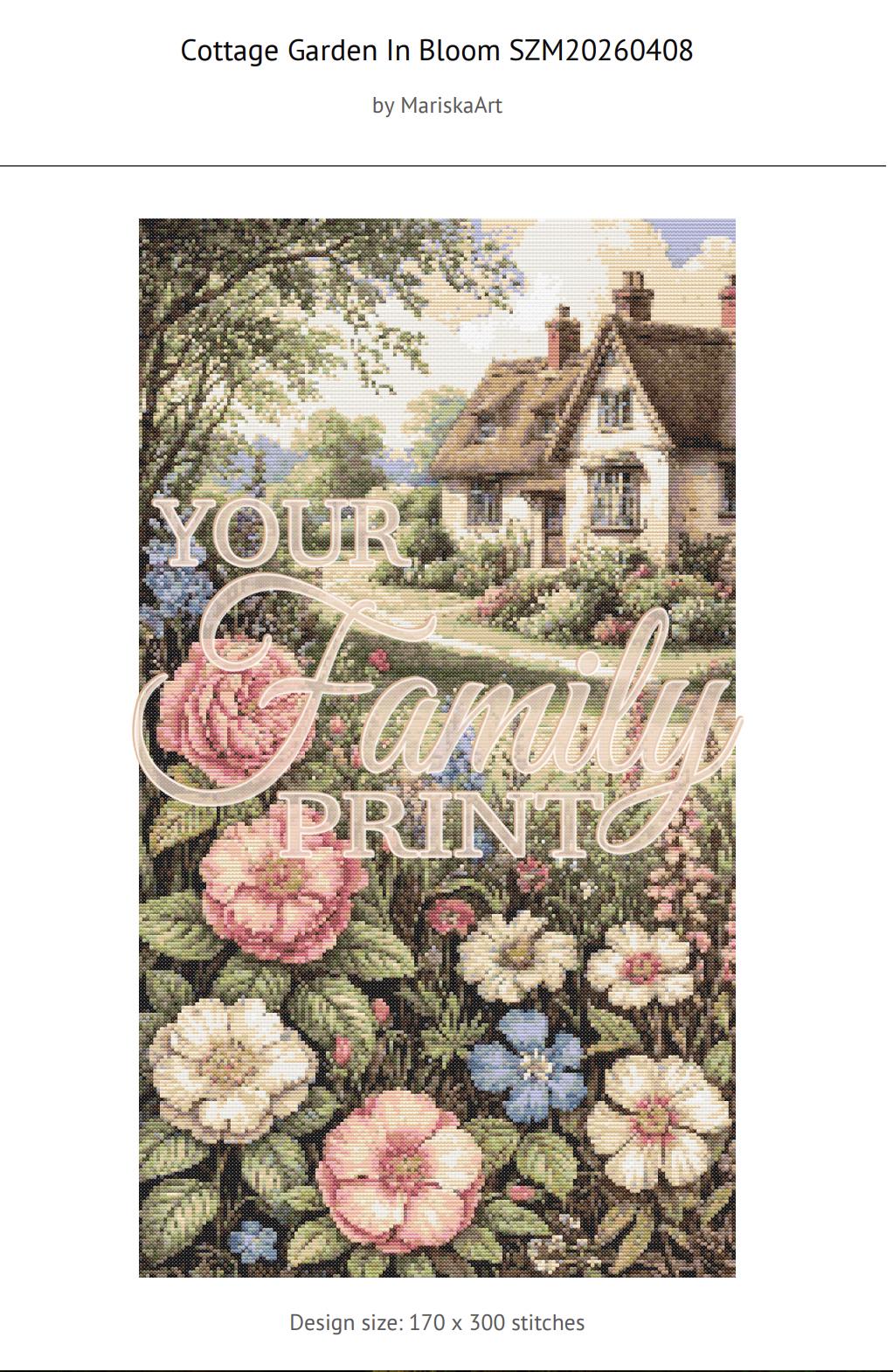 Cottage Garden in Bloom Roses Cross Stitch Pattern |victorian Style ...