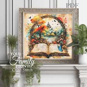 Whimsical Tale Cross Stitch Pattern: Where Stories Begin (PDF Download, Pattern Keeper Compatible)