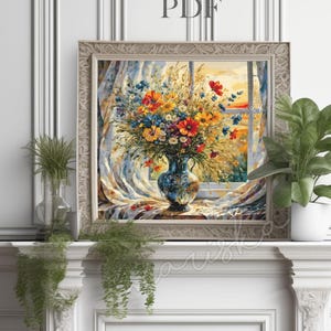 Cross Stitch Pattern Summer Bouquet PDF Wildflowers Full Coverage Punto Croce Pattern PDF Instant Download Cross Stitch PDF Cross Stitch