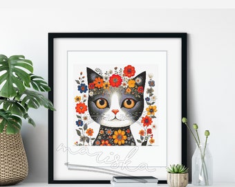 Cross Stitch Pattern PDF  Cat  kitten  Cross Stitch  Instant Download  Cross Stitch kitten Cross Stitch  adorable Cross Stitch cat gift girl