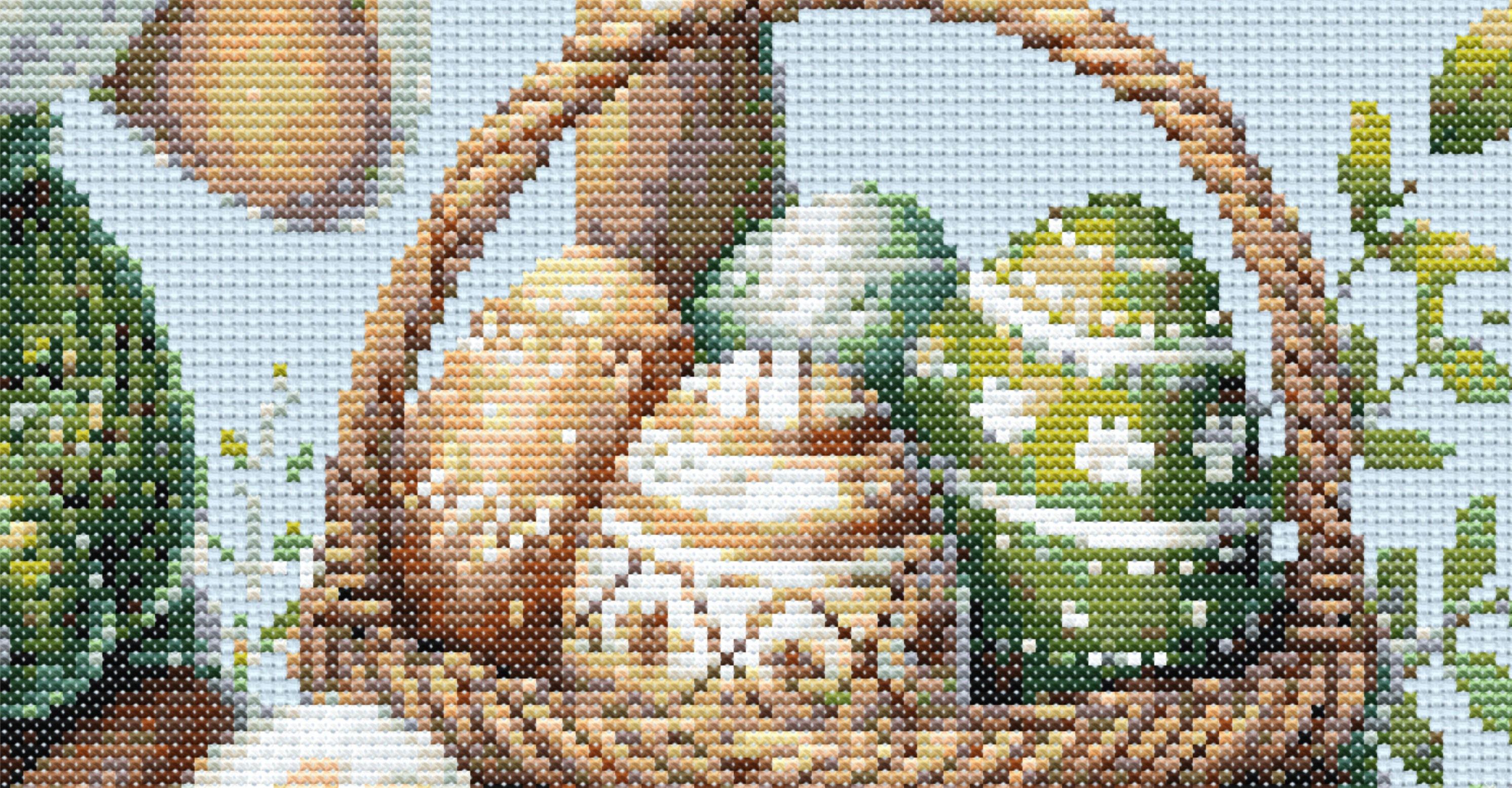 Bunny & Easter Eggs Cross Stitch Pattern: Fairytale Love (PDF Download ...