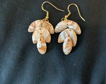 Boho-Chic Three Leaf Dangle Earrings