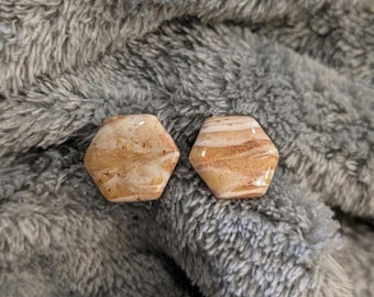 Boho-Chic Geometric Stud Earrings