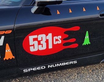 Magnetic Racing Number Paint Streak 2x