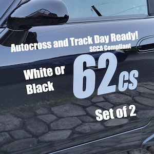 Magnetic Racing Number 2x - White or Black