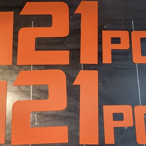 Orange Carbon Fiber, Font#3