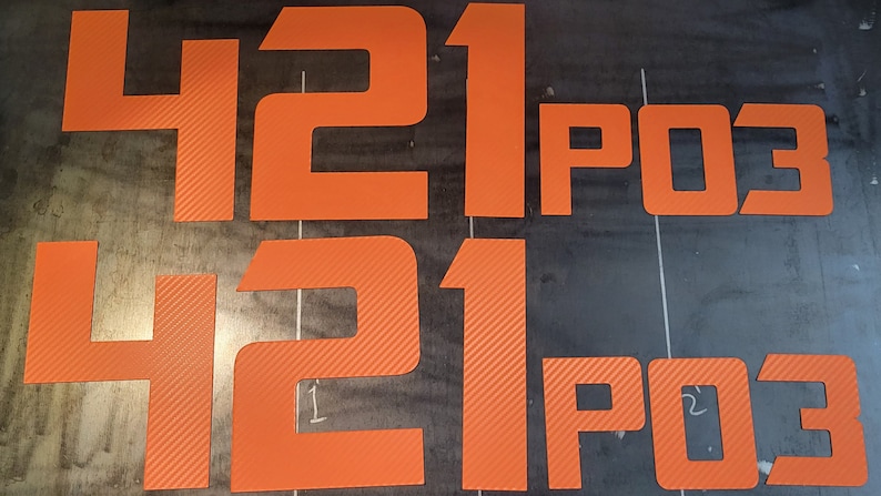 Orange Carbon Fiber, Font#3