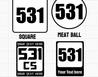 Custom Magnetic Door Cards Numbers - 1 Pair