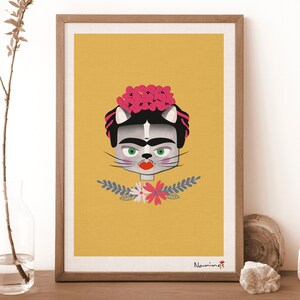 Láminas originales, láminas para cuadros, laminas decorativas pared, postal gata,