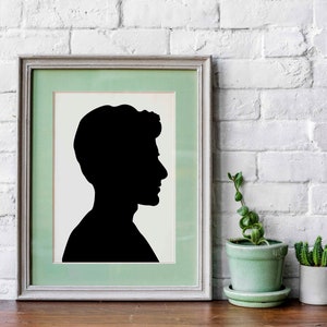 Individuelles Profil Silhouettenporträt, personalisiertes Familiensouvenir, Silhouettenporträt Paare, Kinder, Babys, Haustiere