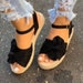 Flat Sandals for Women, Adjustable Straps Sandals, Cute Bow Cloth Open Toe Sandall, All Occasion Women Shoes 