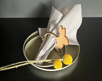 Napkin ring rabbit, 4 pieces, Easter, table decoration