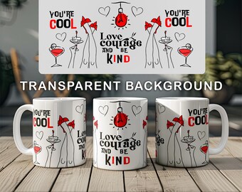 Caneca Motivacional com Design para Sublimação – Frases de Afirmação em PNG (Download Digital)