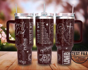 Arquivo digital SVG para copo térmico cristão: Fé 40oz (envelopamento total)