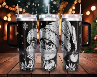 Grinch Christmas 40oz Tumbler Wrap SVG (Digital Download)