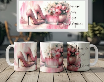 Positive Quote Coffee Mug Design: Self Love PNG (Digital Download)