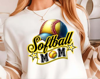 Design de camiseta para mãe de jogadora de softball: Roupas para o dia do jogo (Download digital PNG)