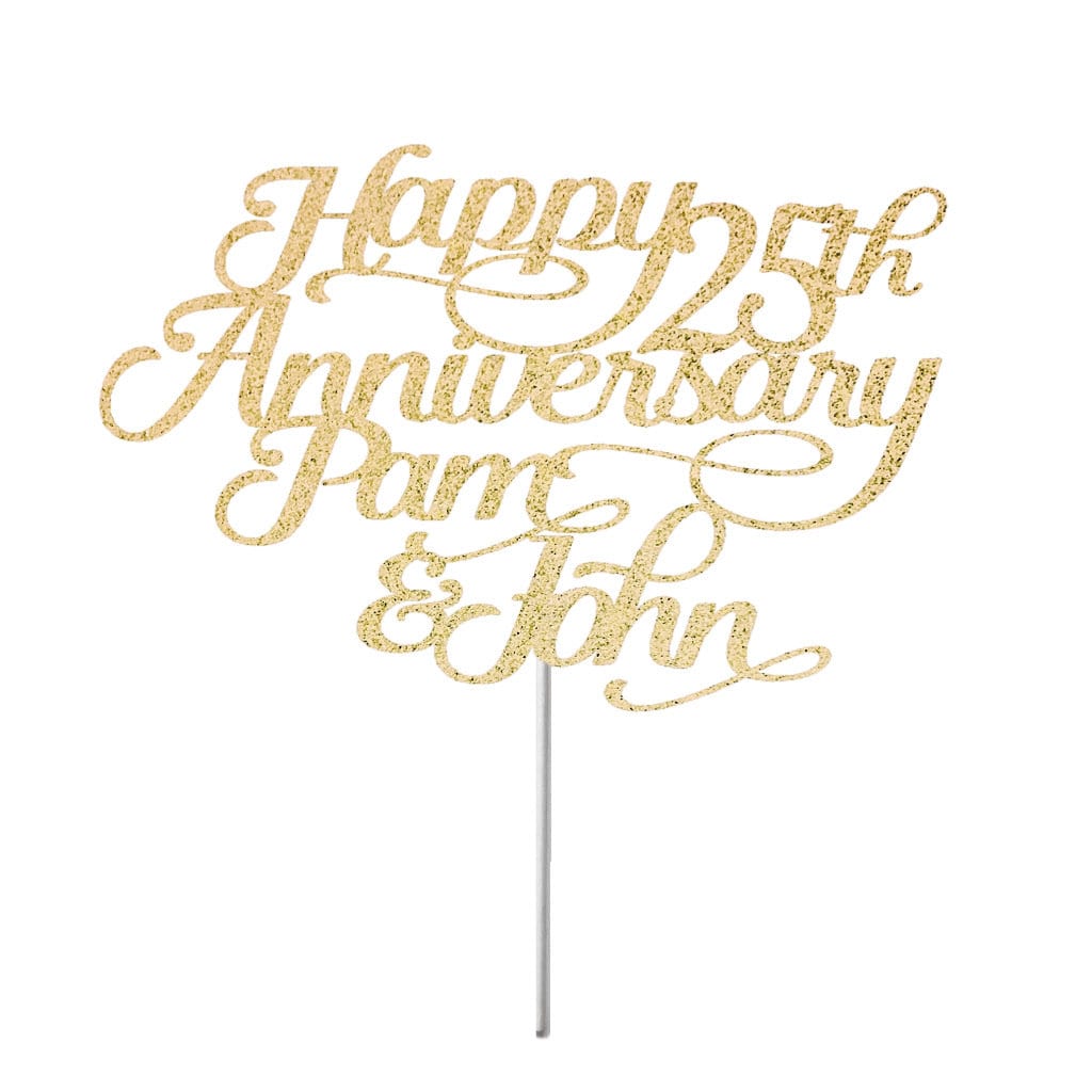 Happy Anniversary Cake Topper, Jubiläum Topper, HochzeitStag Topper, Glitzer Jubiläum Topper, Jubiläum Party Cake Topper