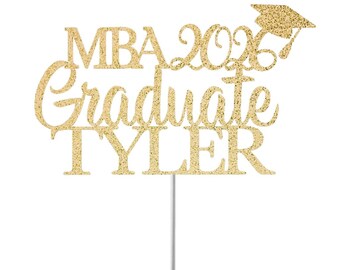 Personalized 2026 MBA Graduation Topper, Graduation 2026 Topper, MBA Graduate, Congrats 2026 MBA Topper