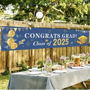 Graduation Banner, Class of 2025 Banner, Graduation decorations, High School Graduation Banner, College Graduation Banner, party supplies