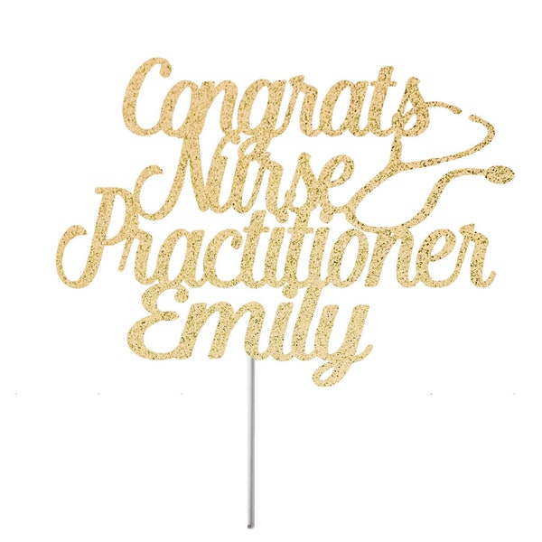 Personalized Name Nurse Practitioner Graduation Topper, Graduation 2024, Medical School Graduate, Nurse Practitioner  Graduate, Nurse Topper