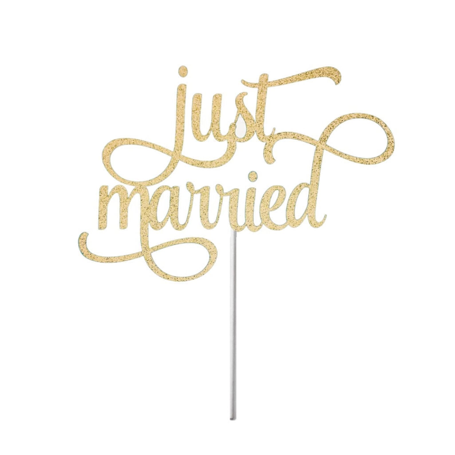 Just Married Cake Toppermr. & Mrs. Cake Topper Wedding Cake Etsy