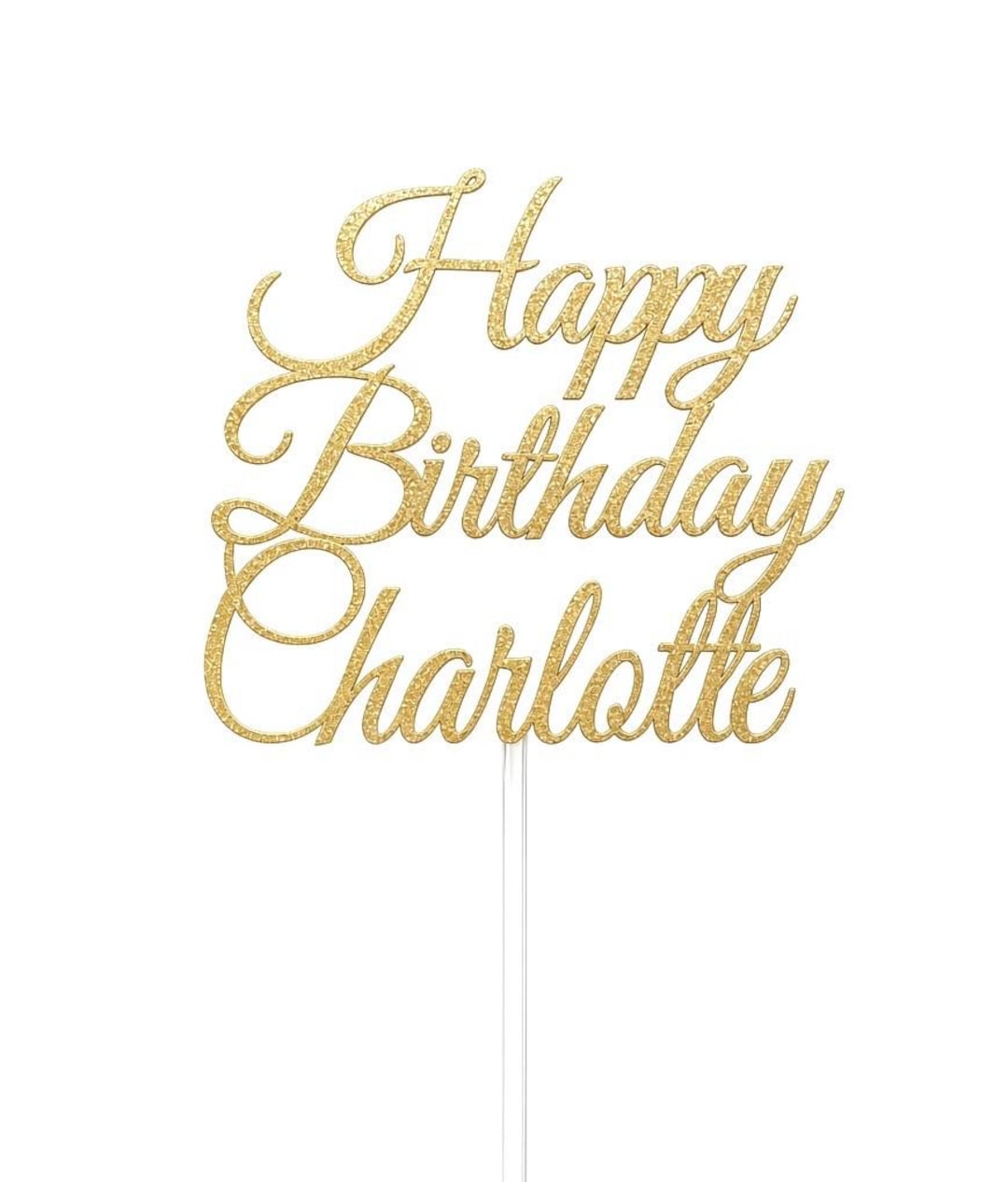 Personalized Name Happy Birthday Cake Topper, Birthday Glitter Cake ...