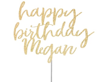 Personalized Name Happy Birthday Topper Beer Cake Topper - Etsy