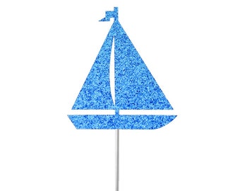 Sailboat Cake Topper, Nautical Topper, Boat Cake Topper, On The Sea Topper, Cruise Cake Topper, Boat Party Decor, Sailing Cake Topper