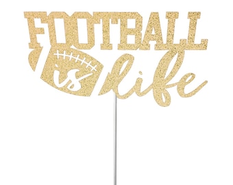 Football Is Life Cake Topper, Super Bowl Party Decor, Pop Warner Football, Party Cake Topper, Appetizer Football Party, Touchdown Party