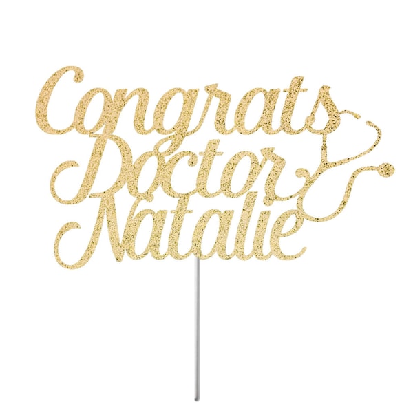 Personalized Name Doctor Graduation Topper, Graduation 2024 Topper, Dr. Medical School, Medical School Graduate, Congrats Doctor Topper