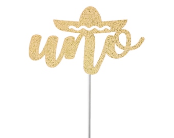 Uno Cake Topper, Baby 1st Birthday, Birthday Glitter Cake Topper, Birthday Party Decor, Baby Fiesta Birthday, Spanish 1st Birthday Party