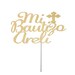 Mi Bautizo Name Cake Topper, Personalized Spanish Name Baptism Cake ...