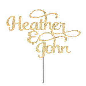 Personalisierter Name Verlobung Cake Topper, Weddingt Cake Topper, BrautParty Topper, BrautParty Dekor, Mr.& Mrs.  Glitzer Cake Topper