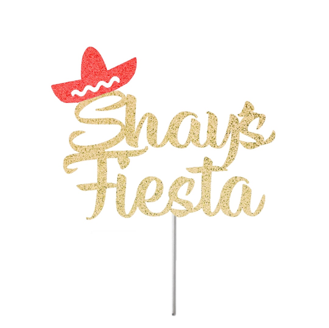 Personalized Fiesta Cake Topper, Name Fiesta Topper, Birthday Party