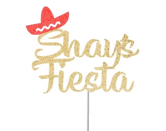 Personalized  Fiesta Cake Topper, Name Fiesta Topper, Birthday Party Topper, Spanish Fiesta Topper, Name Sombrero Hat Topper, Mexican Party