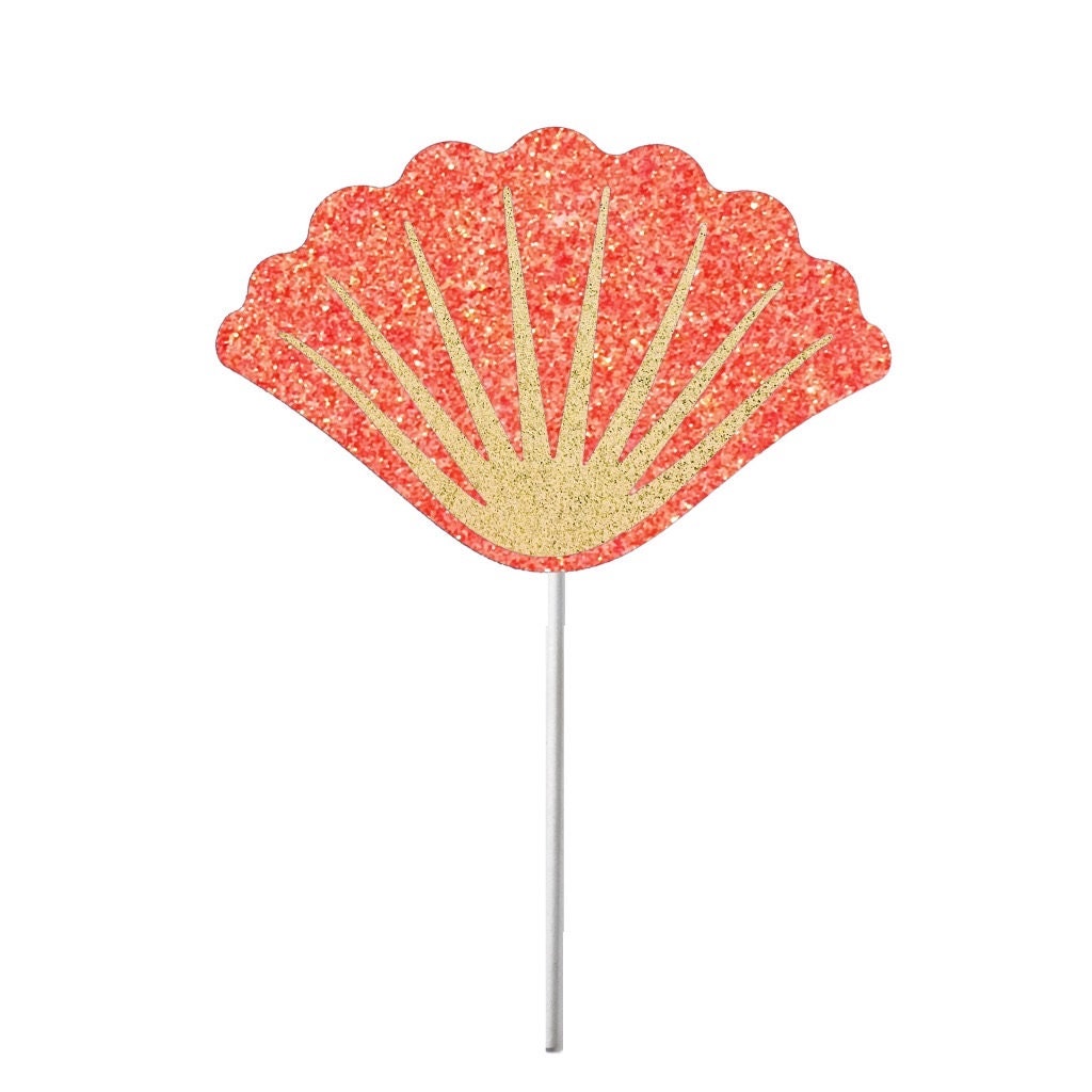 Shell Cake Cake Topper Sealife Topper Beach Party Cake Topper Beach Party Decor Shell Party Decor Summer Party Topper By The