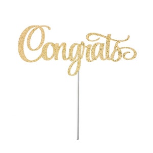 Congrats Cake Topper, Engagement Party, Promotion, New Job, Retirement, Congratulations Topper, New Mom, New Home, Glitter Cake Topper
