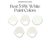 Best 5 Sherwin Williams White Paint Colors, Undertone Guide For White Paint Colors With Real-Life Photos, White Interior Paint Palette
